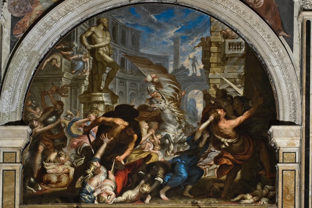 Massakern på de oskyldiga, c.1690-91 av Giovanni Battista Merano
