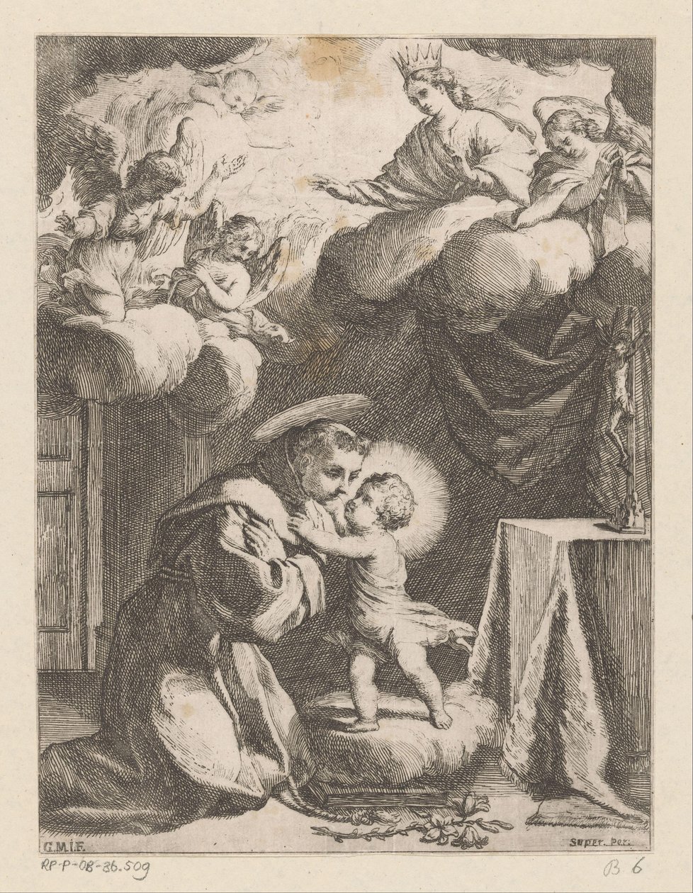 Sankt Antonius av Padua avgudar barnet av Giovanni Battista Mercati