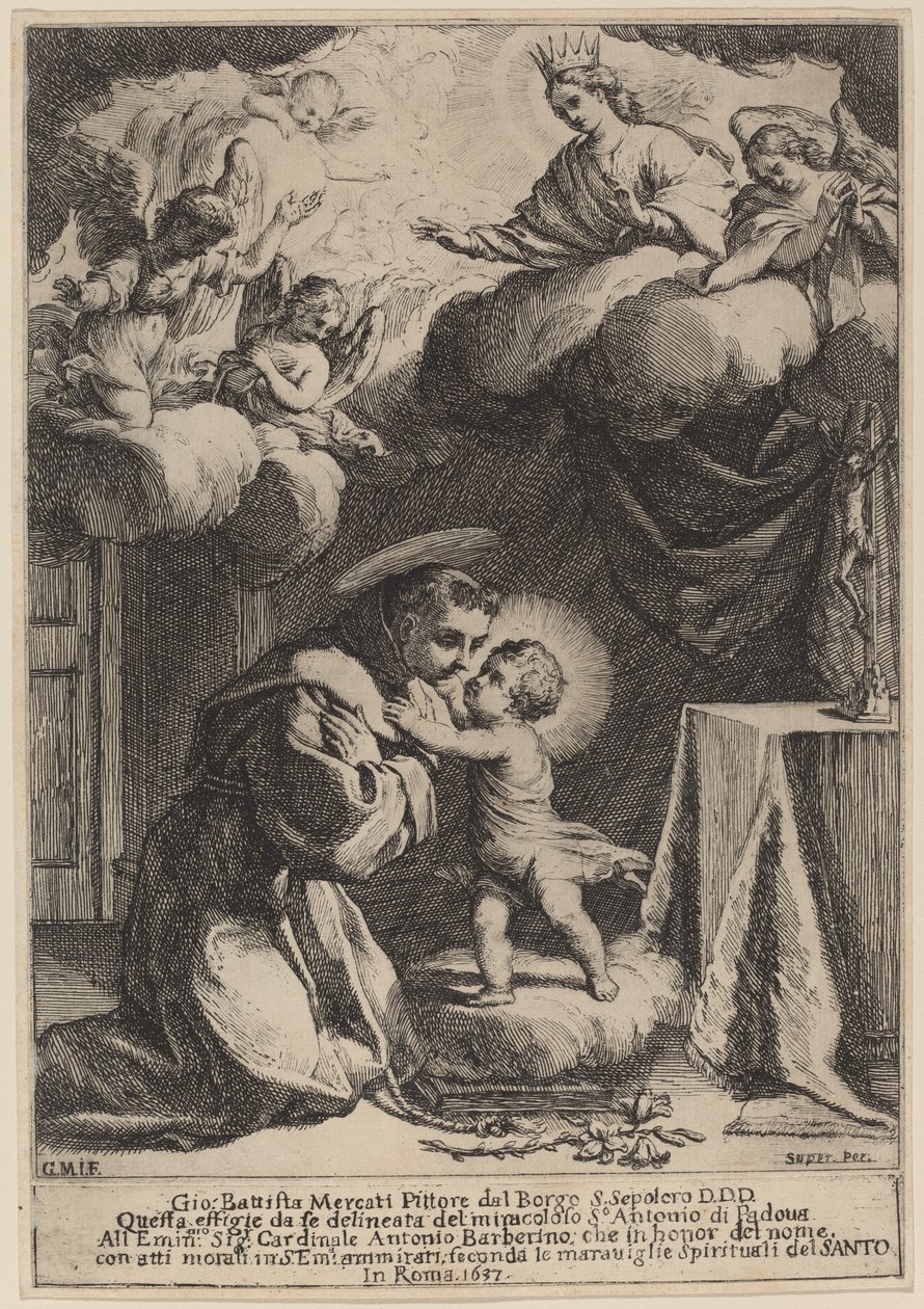 Sankt Antonius av Padua av Giovanni Battista Mercati