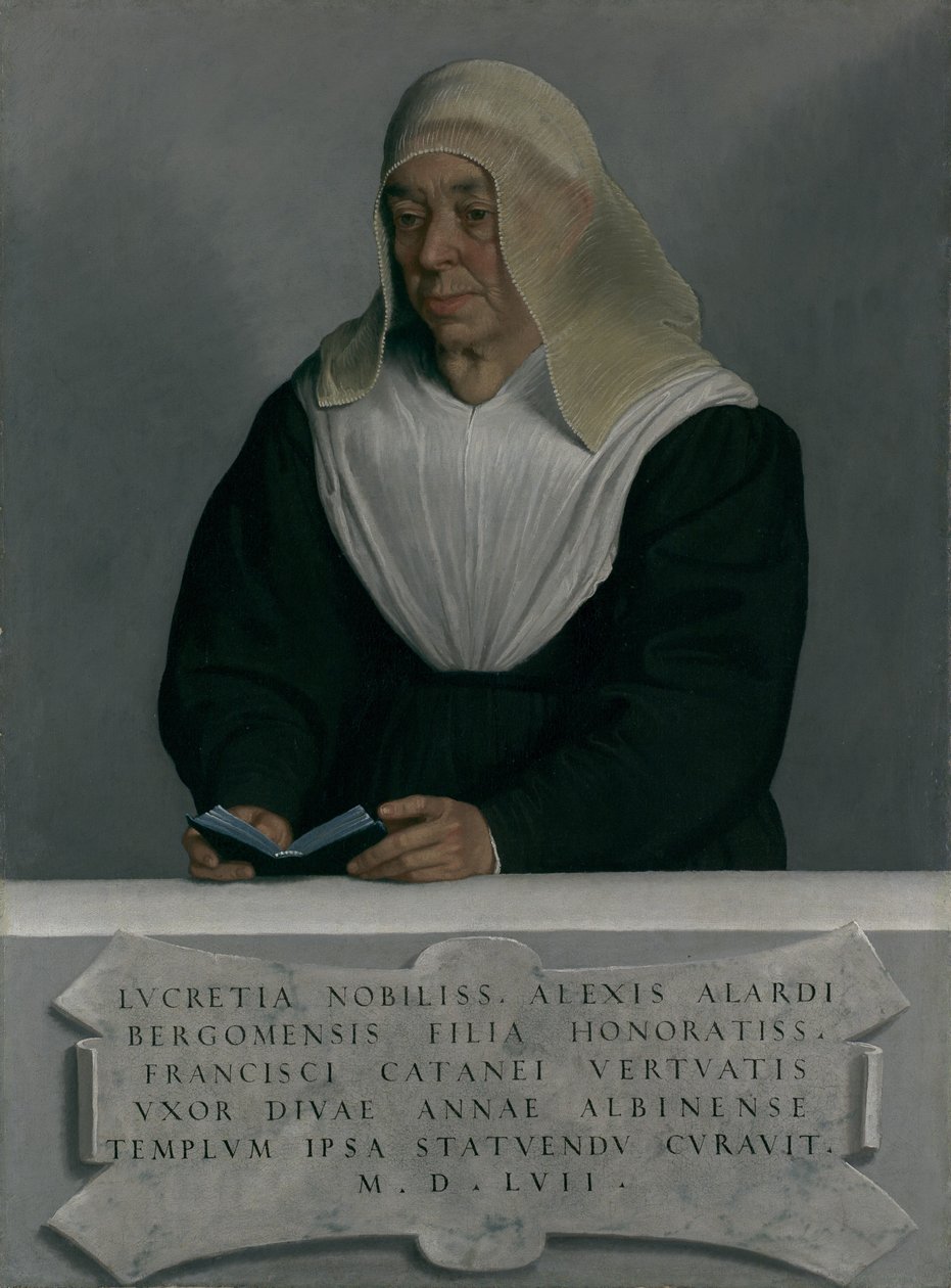 Lucrezia Agliardi Vertova 1490-1558, 1557. av Giovanni Battista Moroni