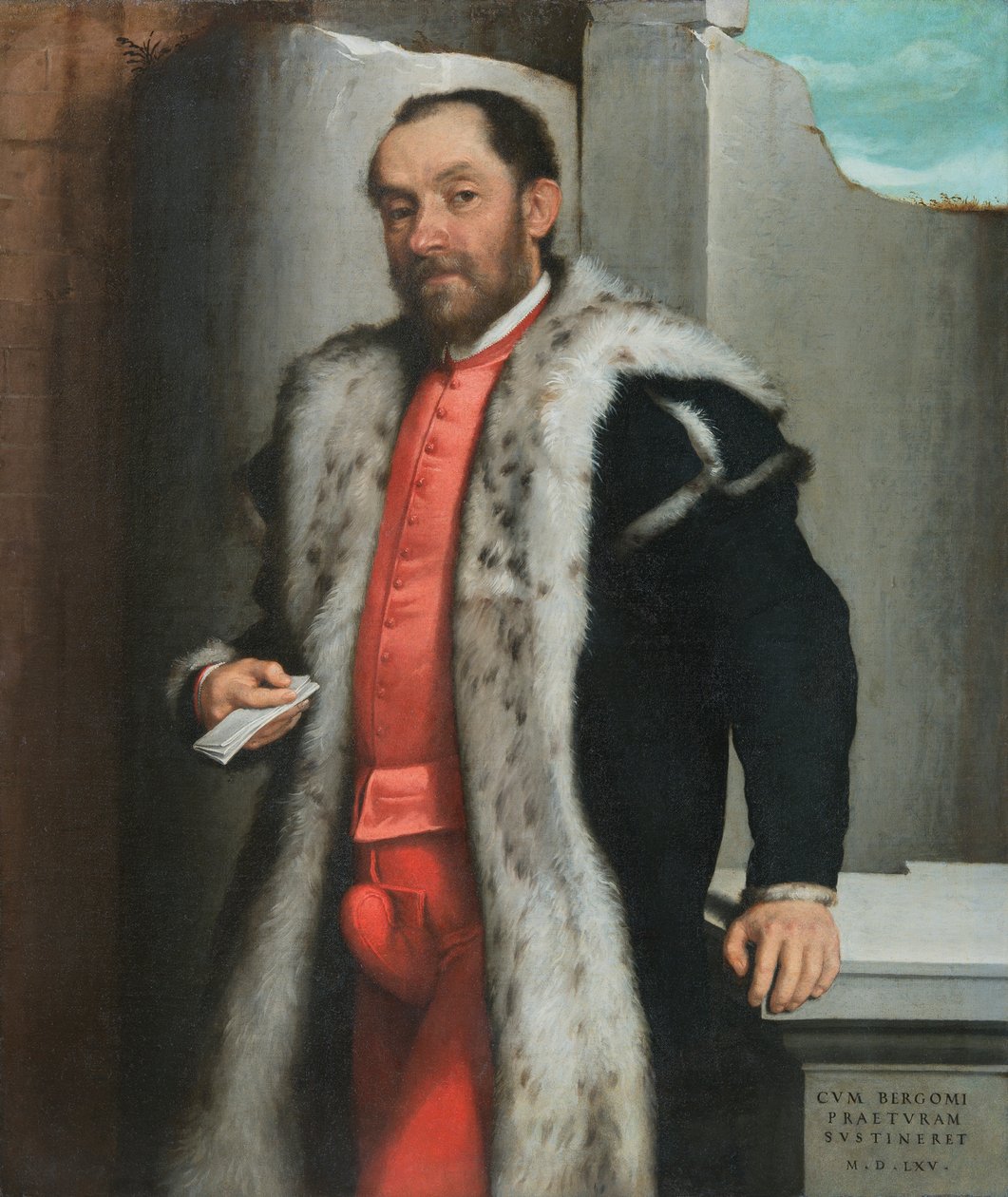 Porträtt av Antonio Navagero av Giovanni Battista Moroni