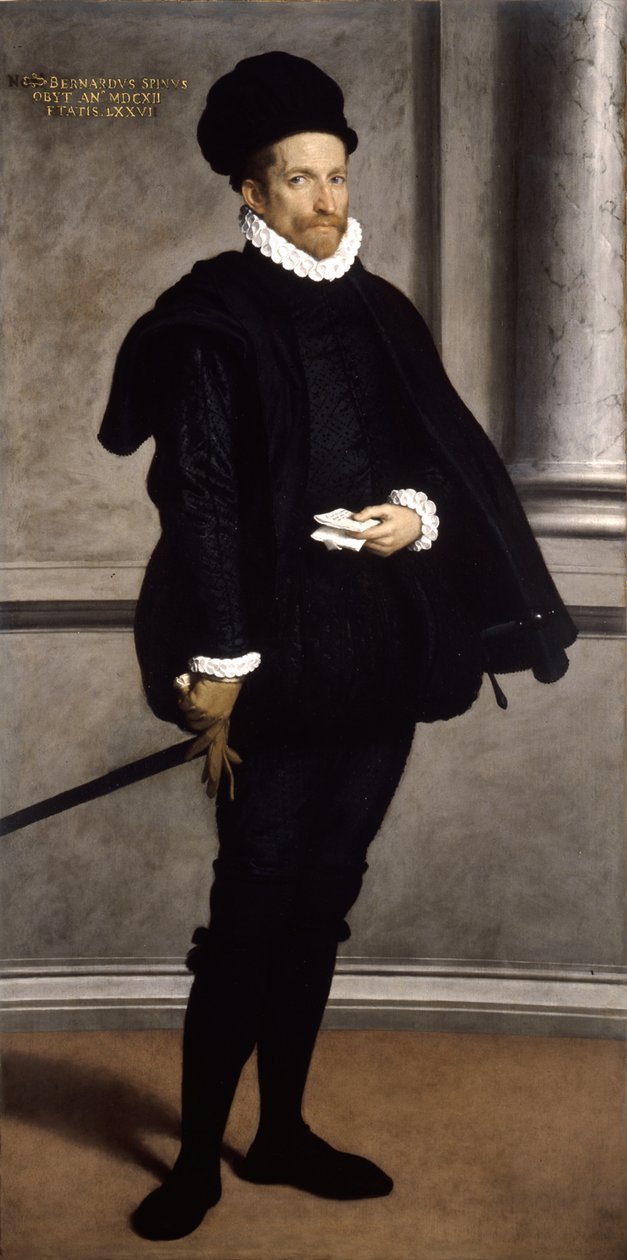 Porträtt av Bernardo Spini, ca 1573-1575. av Giovanni Battista Moroni