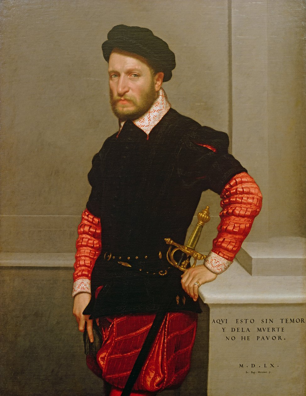 Porträtt av Don Gabriel de la Cueva, hertigen av Albuquerque (1525-71) 1560 av Giovanni Battista Moroni