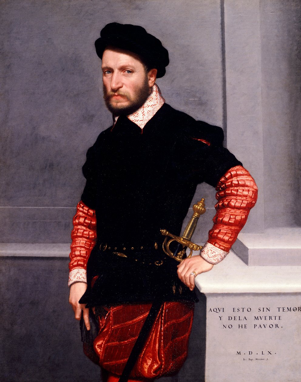 Porträtt av Don Gabriel de la Cueva y Giron, hertig av Albuquerque, av Giovanni Battista Moroni (ca 1525-1578), olja på duk av Giovanni Battista Moroni