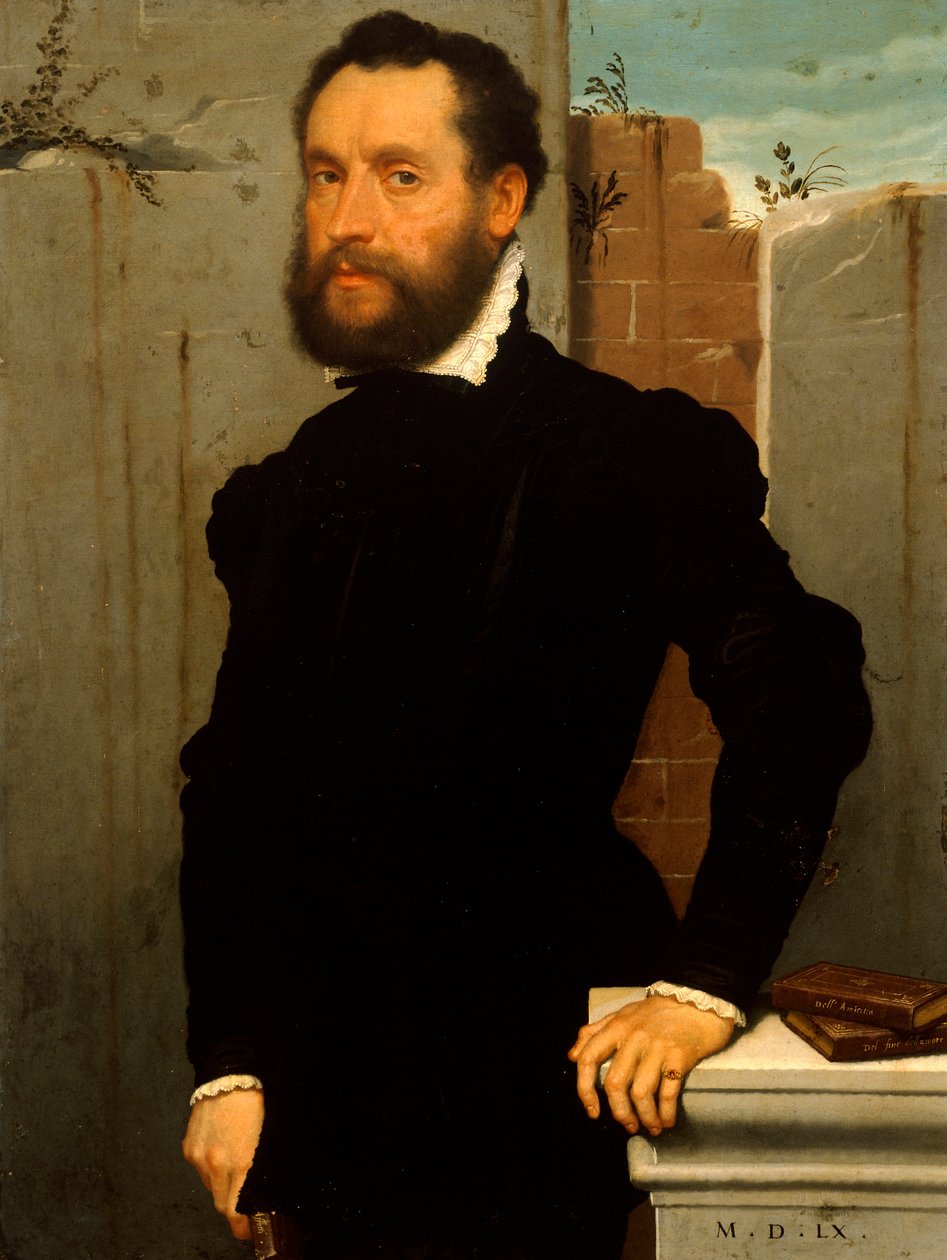 Porträtt av gentleman (olja på duk) av Giovanni Battista Moroni