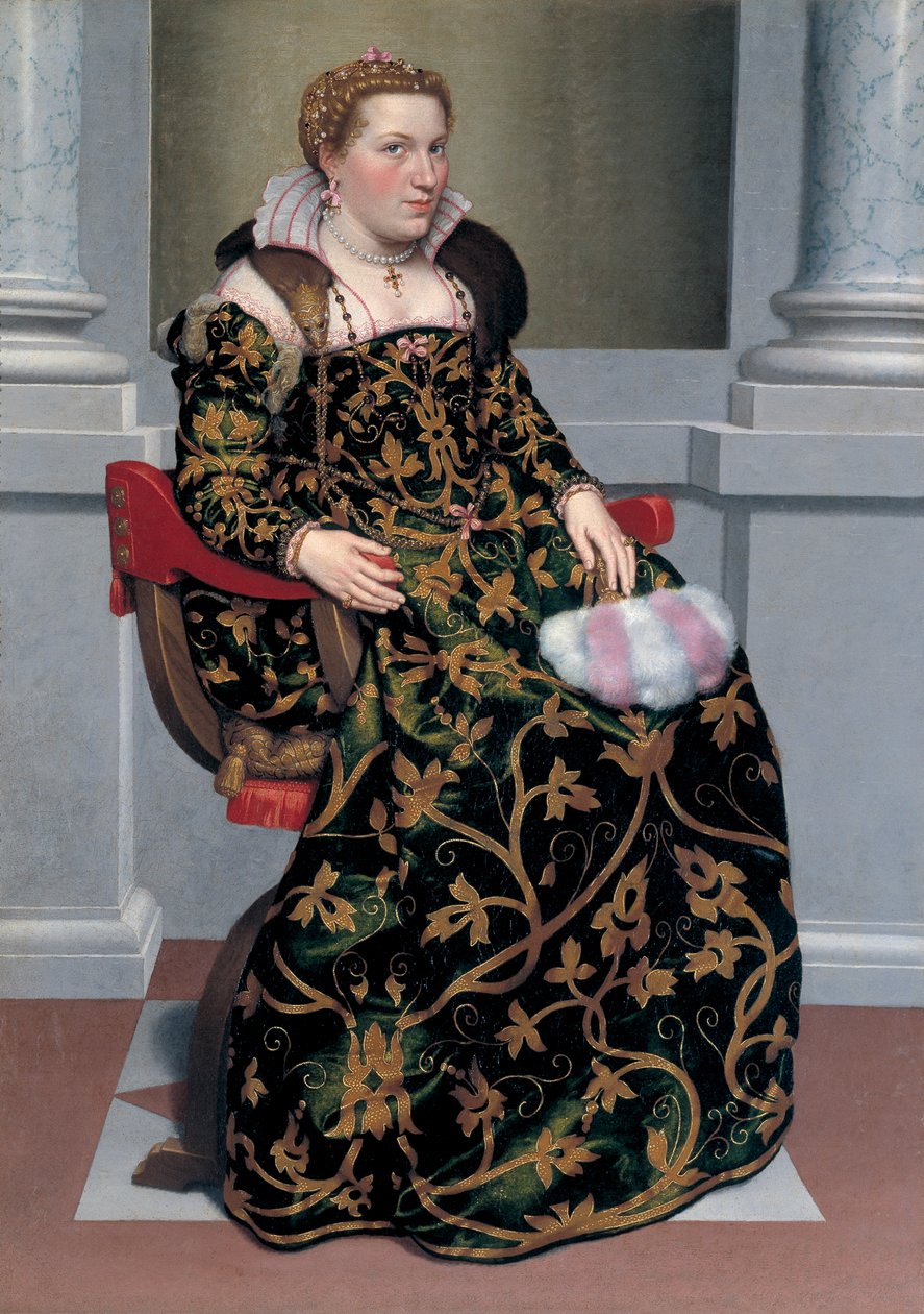 Porträtt av Isotta Brembati, ca 1555. av Giovanni Battista Moroni