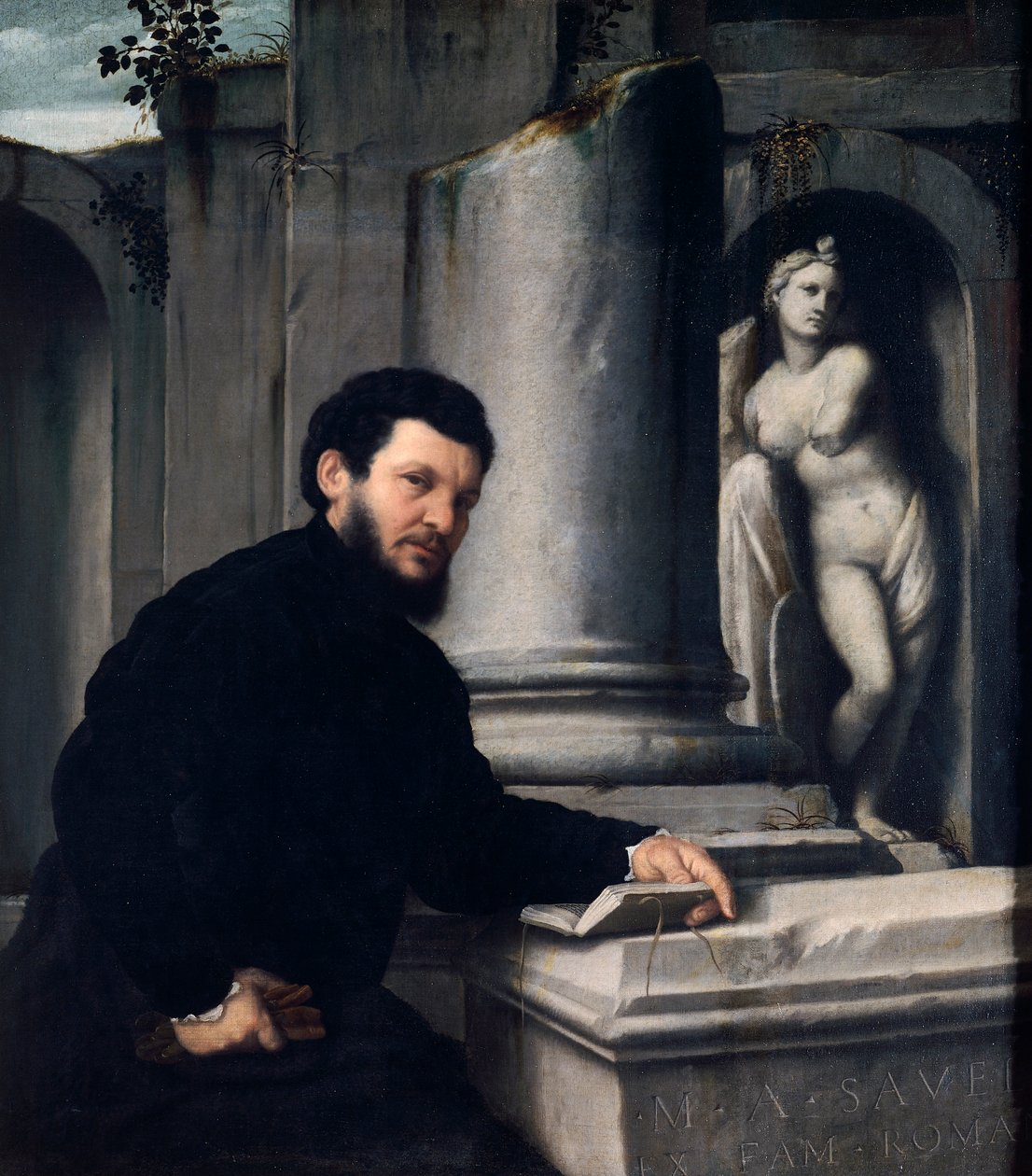Porträtt av Marco Antonio Savelli av Giovanni Battista Moroni