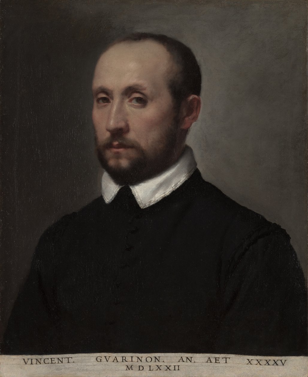 Porträtt av Vincenzo Guarignoni, ca 1572 (olja på duk) av Giovanni Battista Moroni
