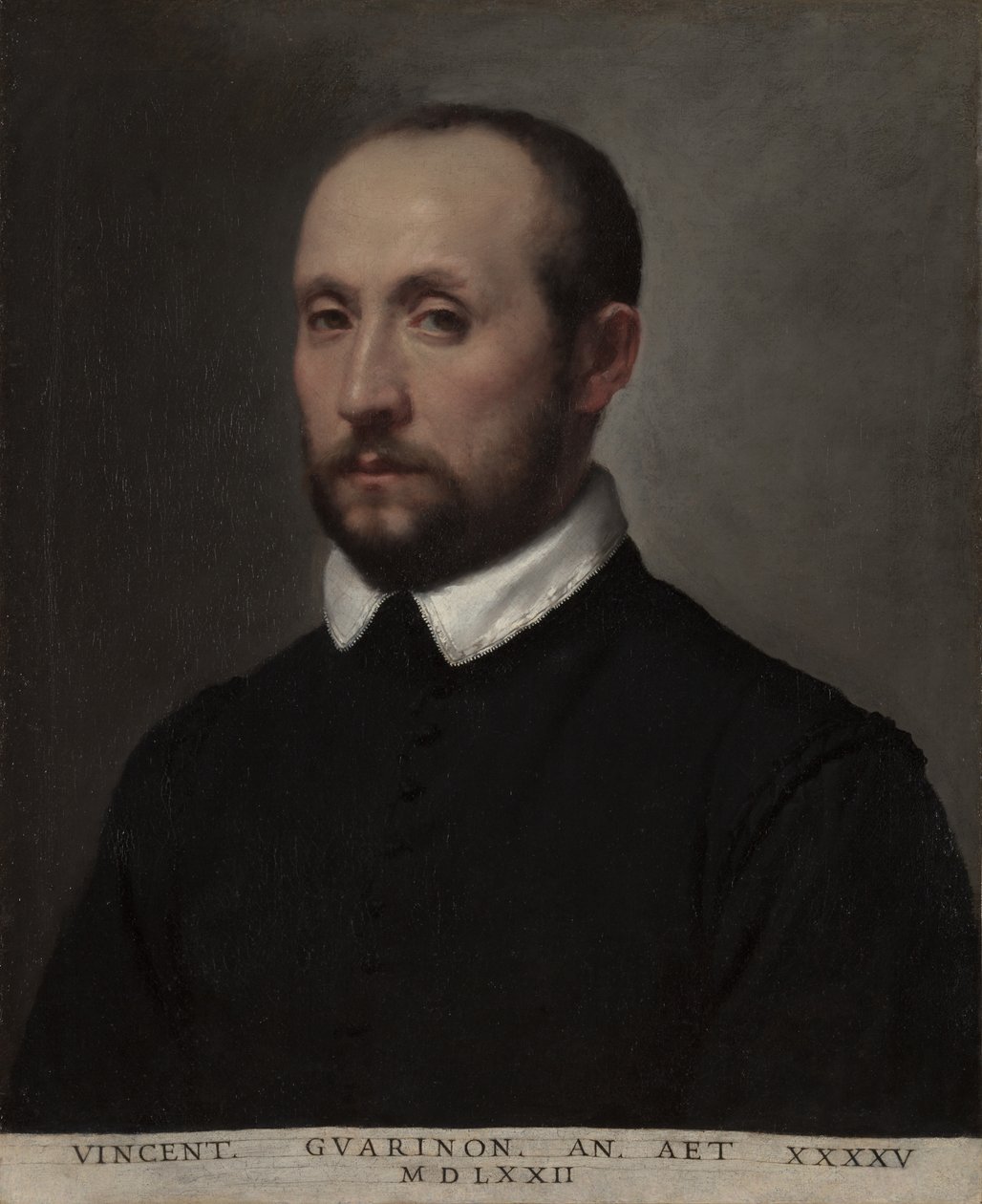 Porträtt av Vincenzo Guarignoni, ca. 1572. av Giovanni Battista Moroni
