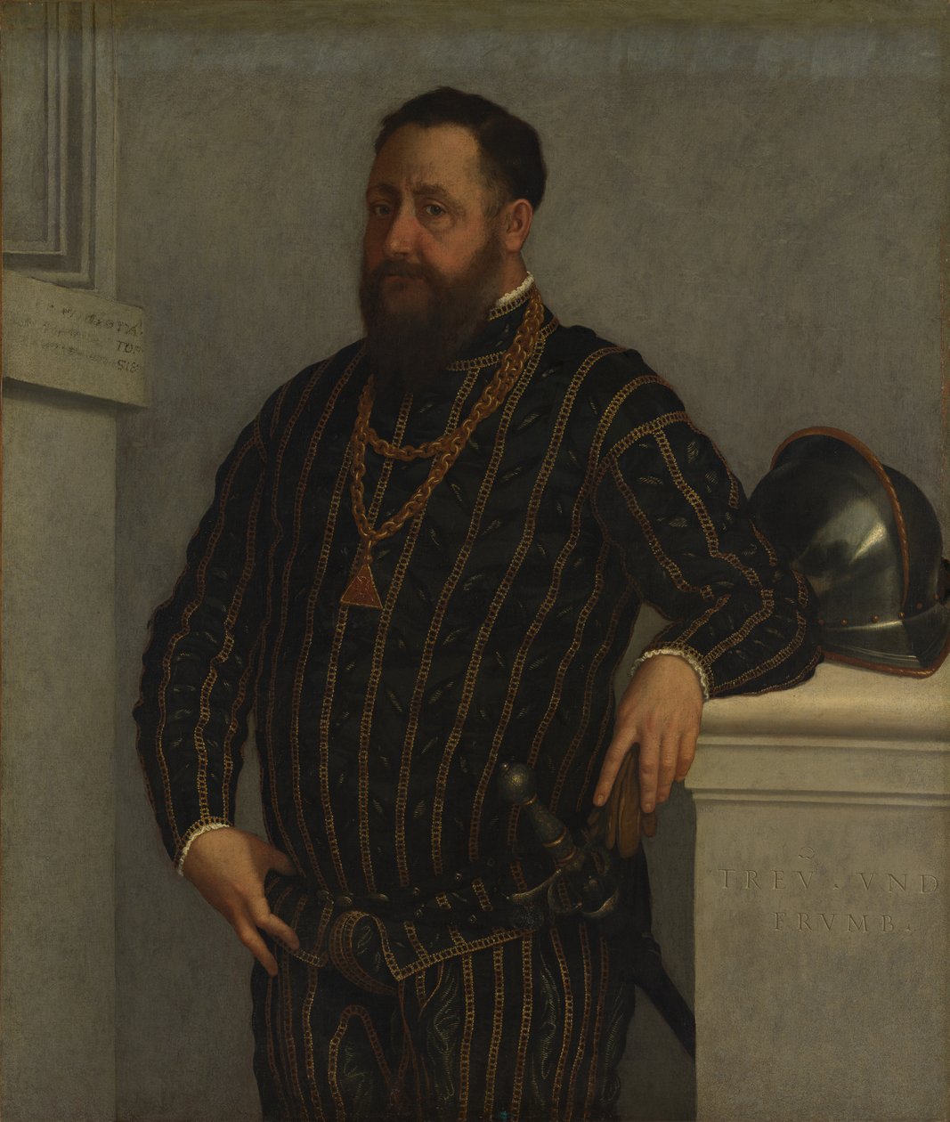 Porträtt av en man. av Giovanni Battista Moroni