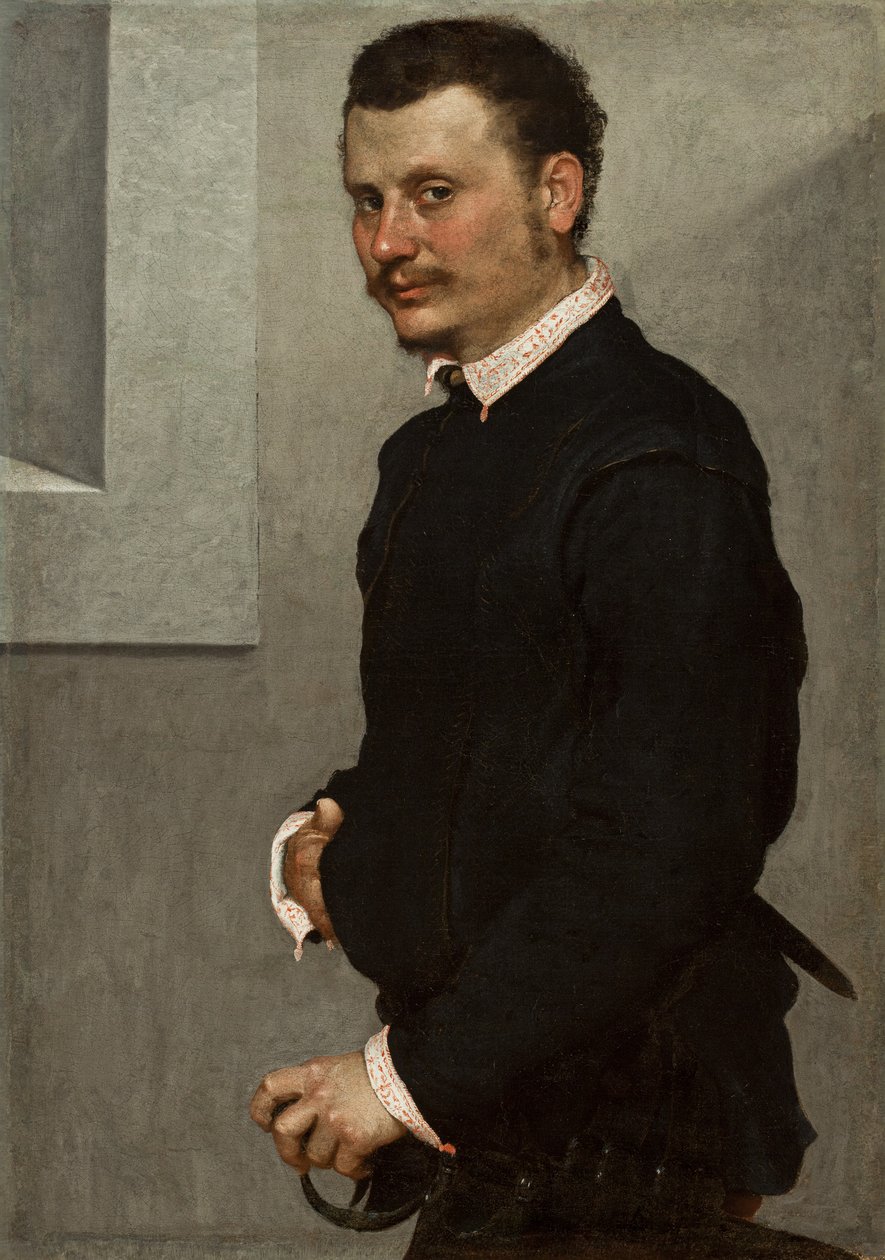 Porträtt av en man, ca 1520-24 av Giovanni Battista Moroni