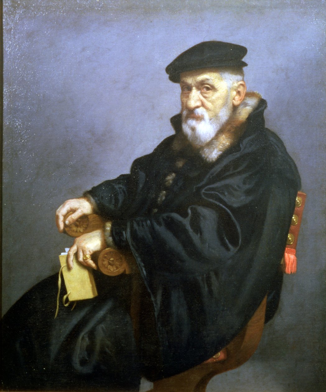 Porträtt av en gammal man (olja på duk) av Giovanni Battista Moroni