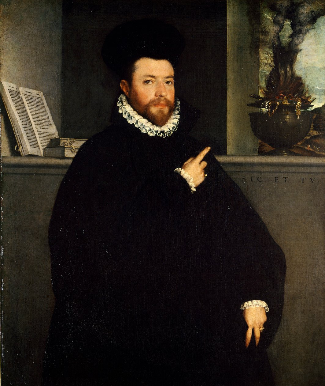 Porträtt av en frisk man av Giovanni Battista Moroni (cirka 1525-1578) av Giovanni Battista Moroni