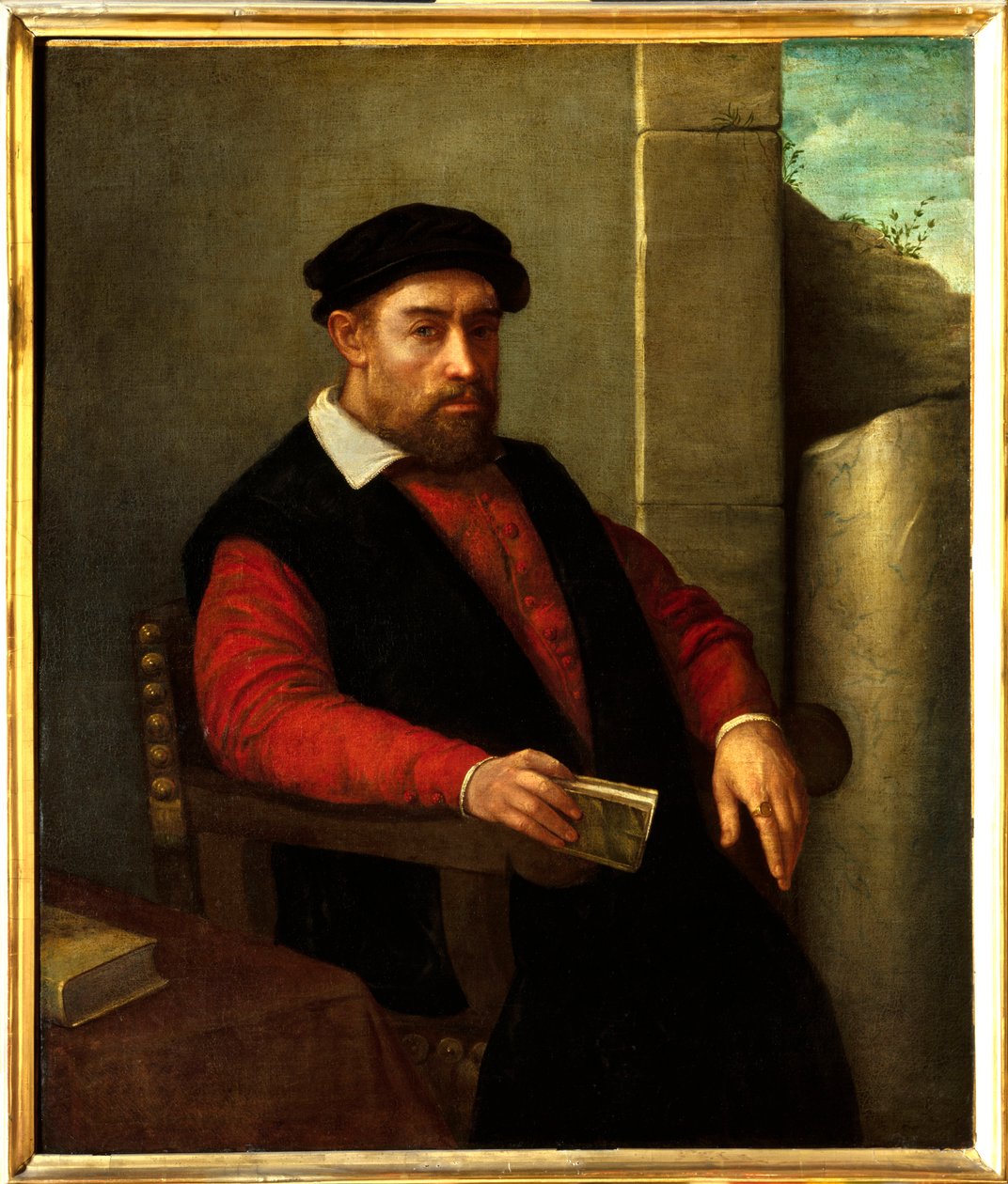 Förmodat porträtt av Francois Rabelais (1494-1553), fransk författare och läkare. Målning av Giovanni Battista Moroni (1525-1578) av Giovanni Battista Moroni