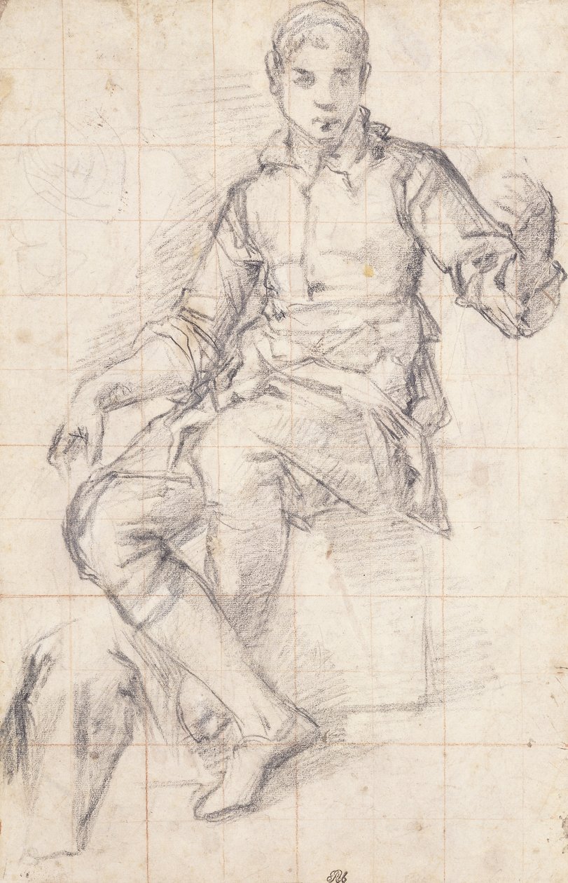 En sittande pojke av Giovanni Battista Naldini