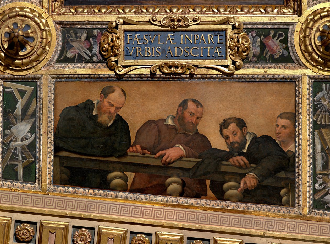 Porträtt av Vasaris samarbetspartners av Giovanni Battista Naldini