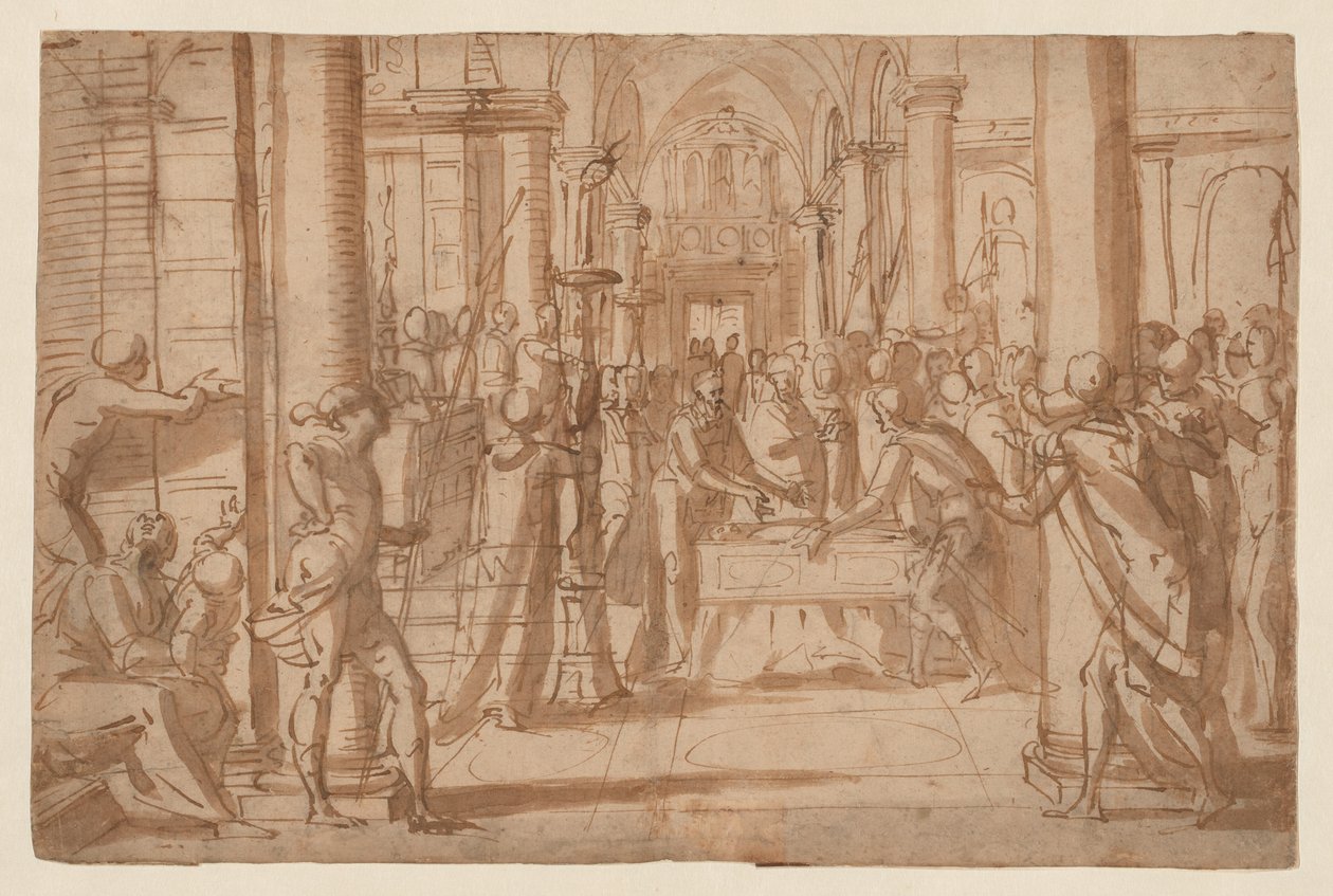 Presentation av kroppen av Sankt Antoninus av Florens av Giovanni Battista Paggi
