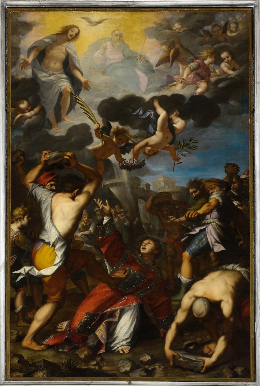 Stening av St. Stefan av Giovanni Battista Paggi