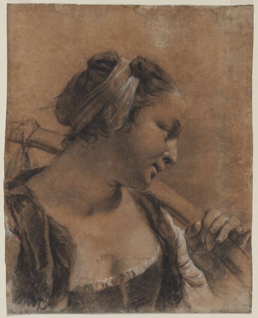 Ett porträtt av Rosa med en axelpinne av Giovanni Battista Piazzetta
