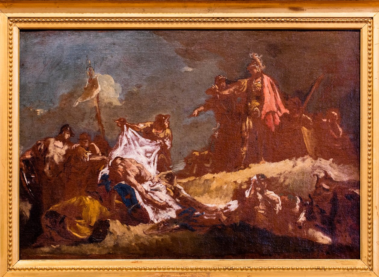 Alexander och Darius lik av Giovanni Battista Piazzetta