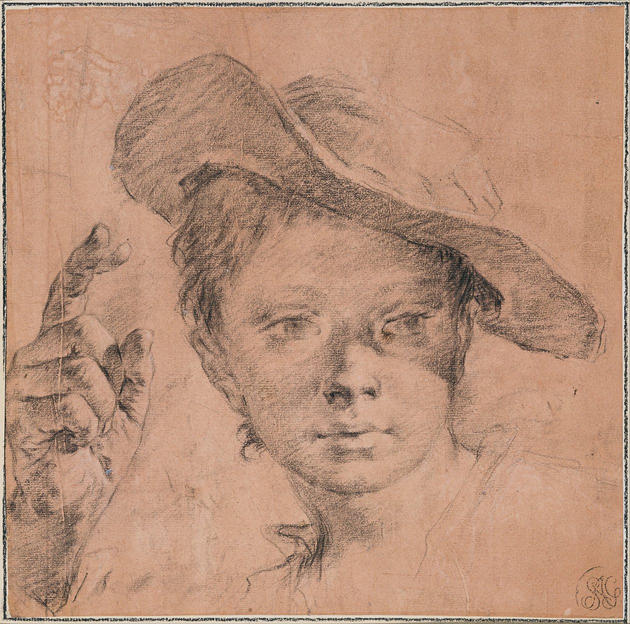 Pojke pekar med höjd högerhand av Giovanni Battista Piazzetta