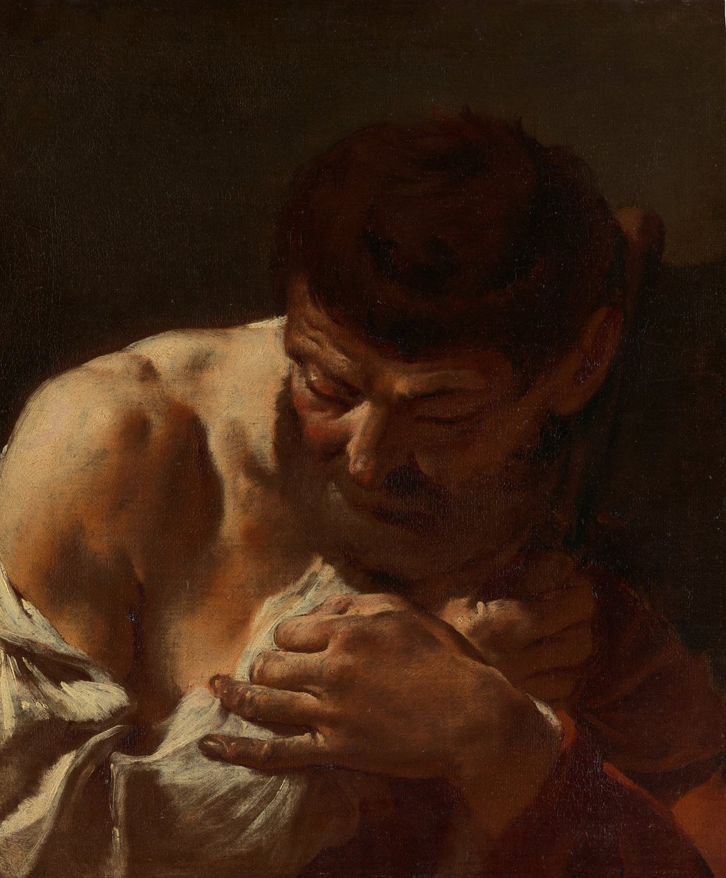 Byst av en man Saint Matthias, ca. 1715-20. av Giovanni Battista Piazzetta