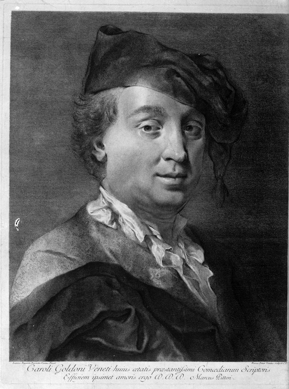 Carlo Goldoni 1707-1793, mitten av 1700-talet. av Giovanni Battista Piazzetta