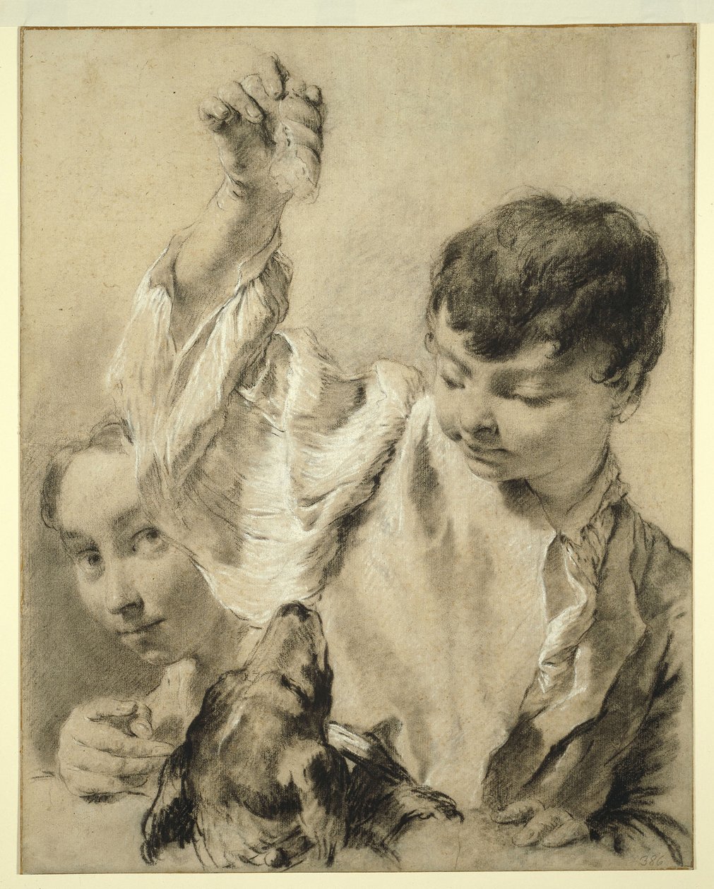 Giacomo matar en hund av Giovanni Battista Piazzetta