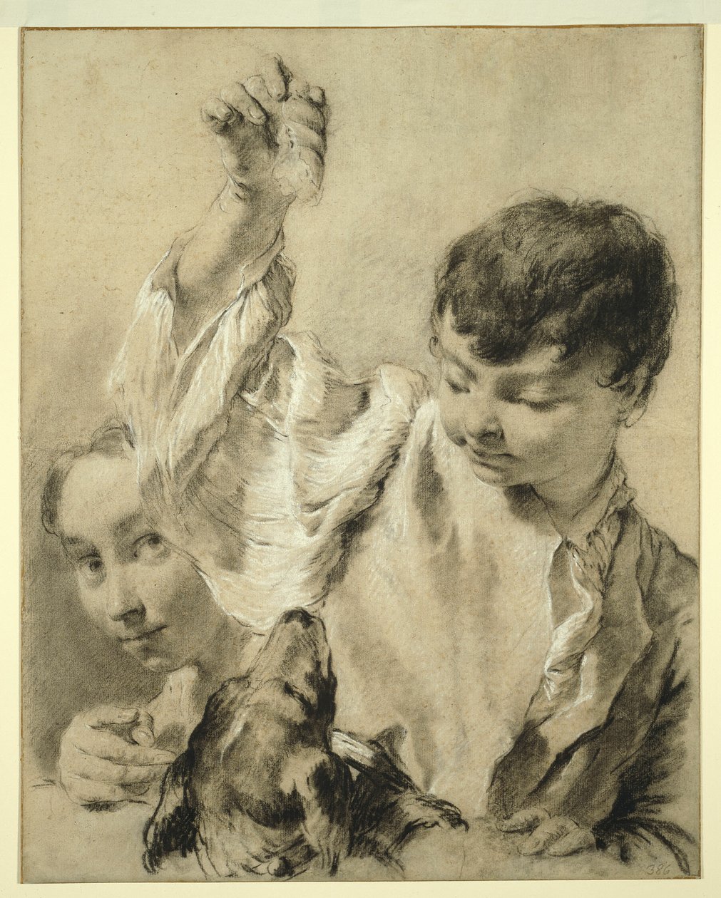 Giacomo matar en hund av Giovanni Battista Piazzetta