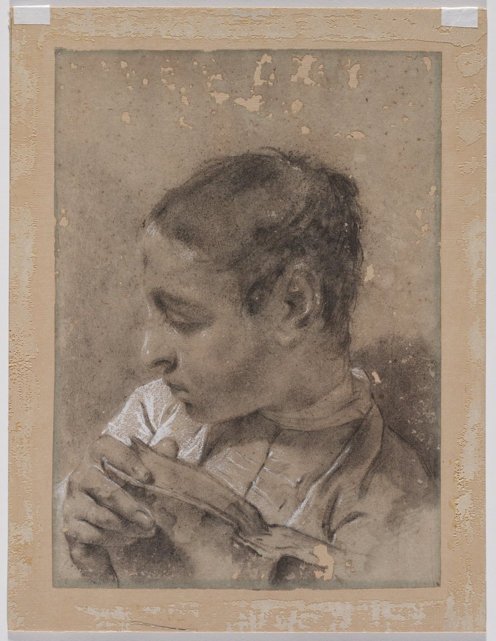 Chef för en ung man i profil med en bok, ca. 173040-talet. av Giovanni Battista Piazzetta