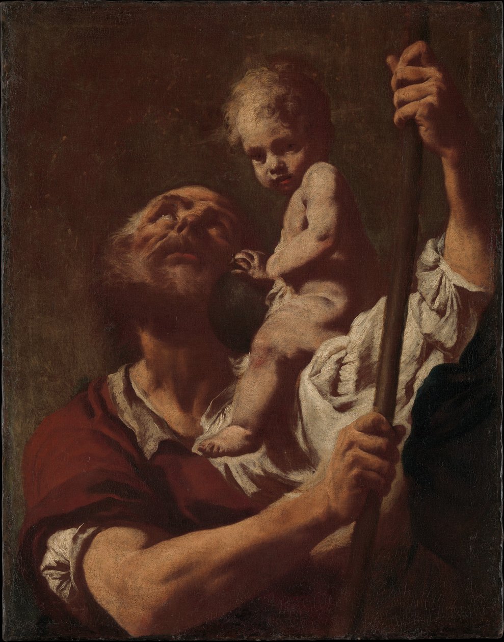 Sankt Kristoffer bär det lilla Jesusbarnet av Giovanni Battista Piazzetta
