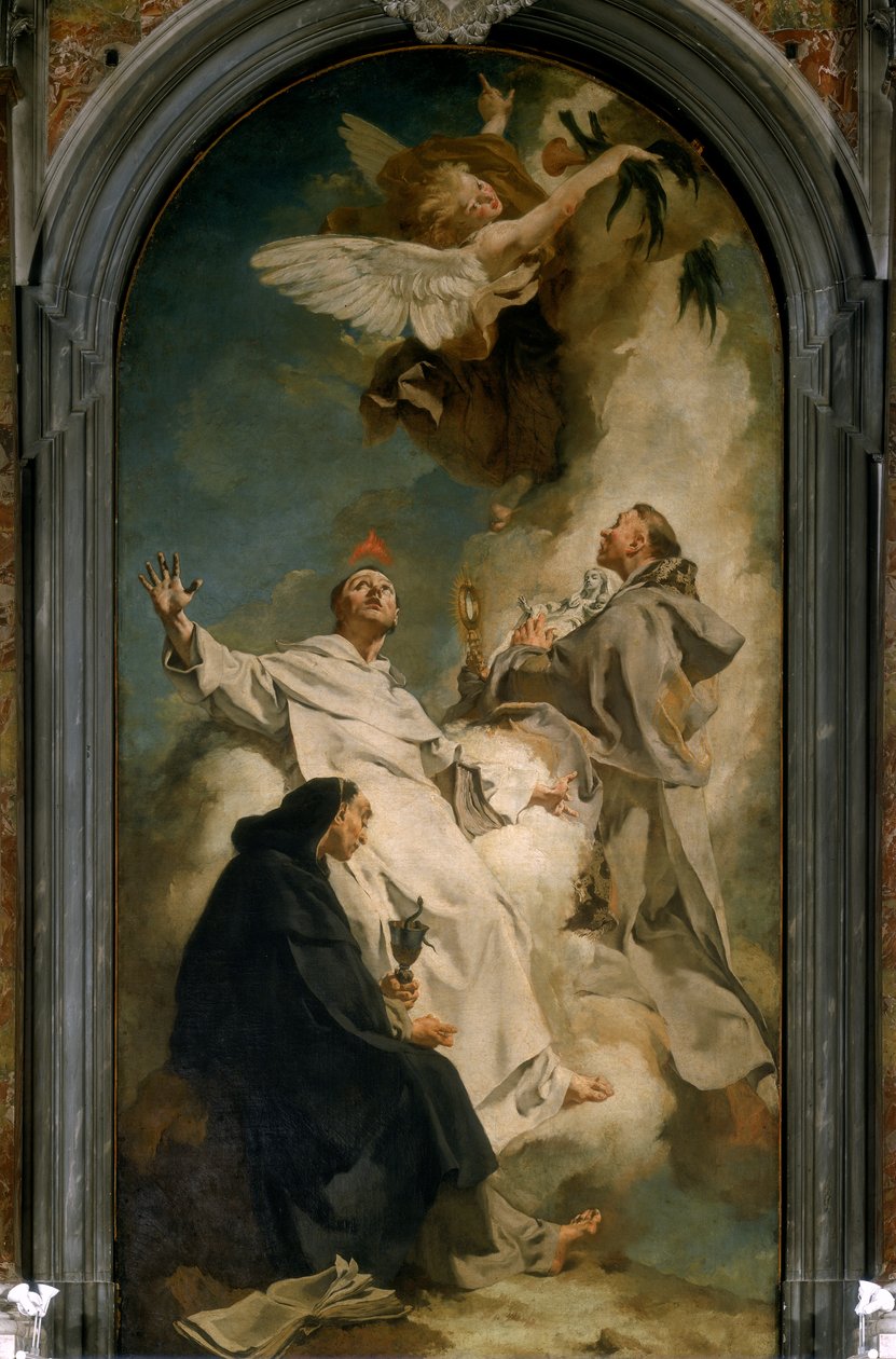 Saints Vincent Ferrer, Hyacinth og Ludovic Bertrandoswed av Giovanni Battista Piazzetta