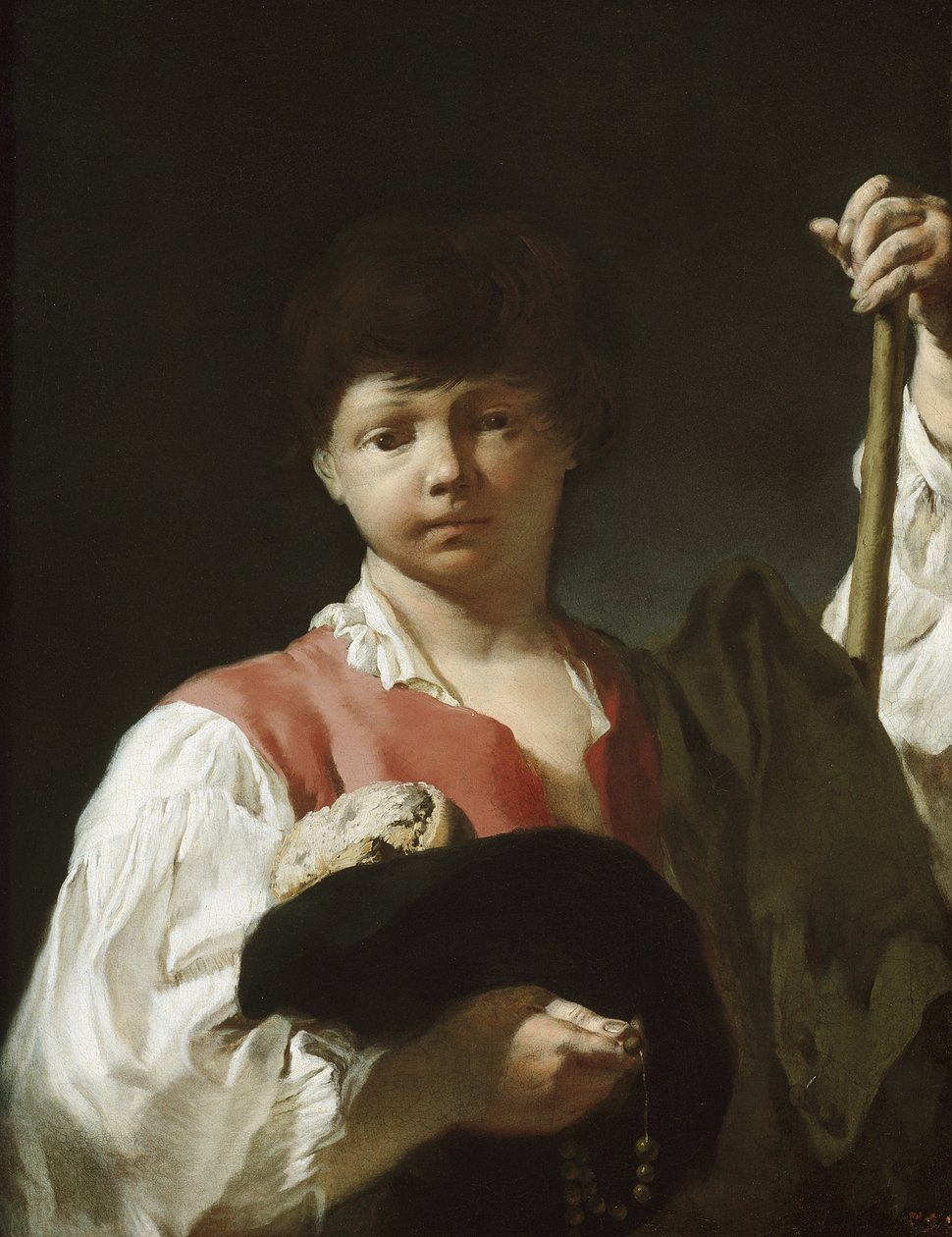 Tiggarpojken eller den unge pilgrimen, 1738-39 av Giovanni Battista Piazzetta