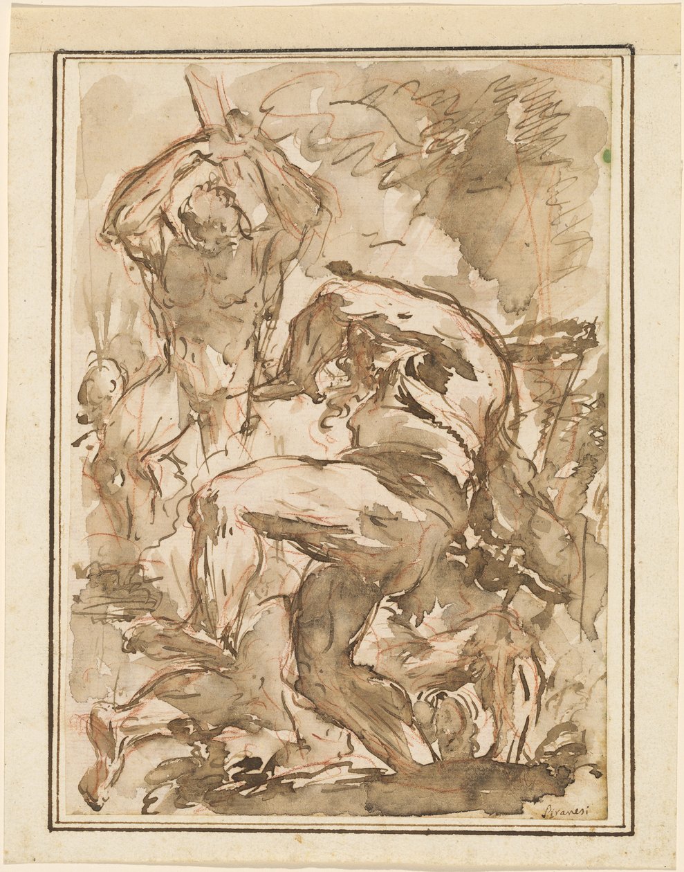 En kamp om nakna män av Giovanni Battista Piranesi