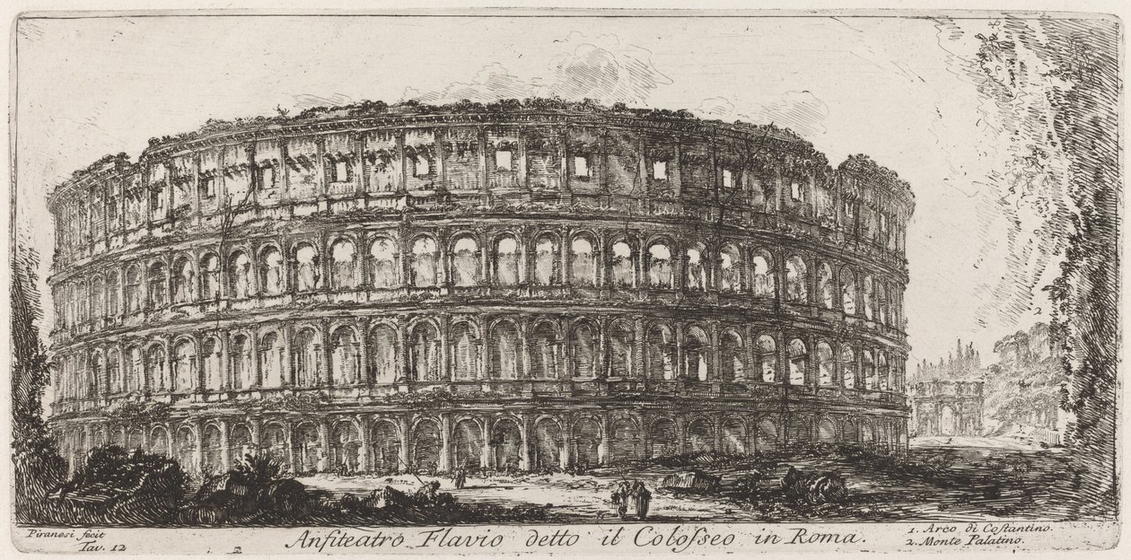 Flavisk amfiteater känd som Colosseum av Giovanni Battista Piranesi