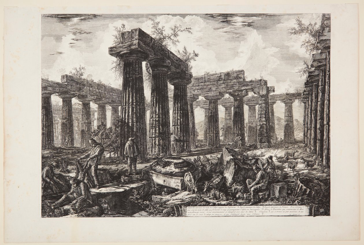Ytterligare en vy över lämningarna av det så kallade Collegio degli Anfizioni [...] av Giovanni Battista Piranesi