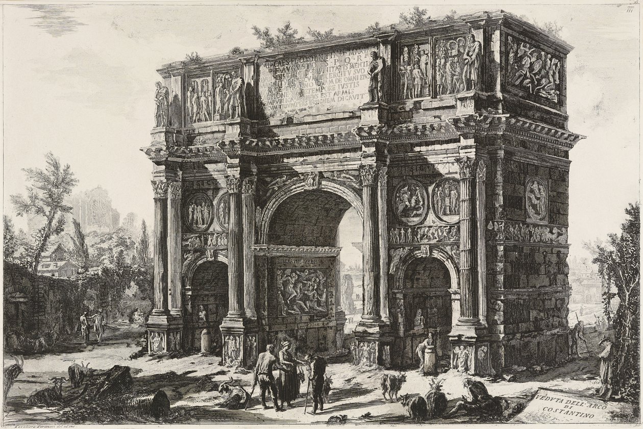Vy över Konstantinbågen av Giovanni Battista Piranesi