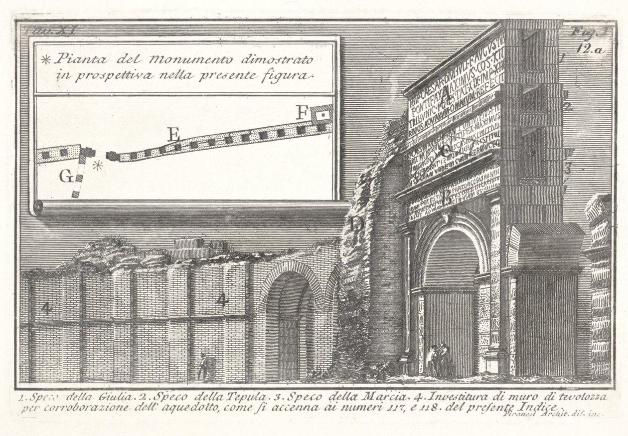 Akvedukten av Acqua Giulia, Speco della Giulia av Giovanni Battista Piranesi