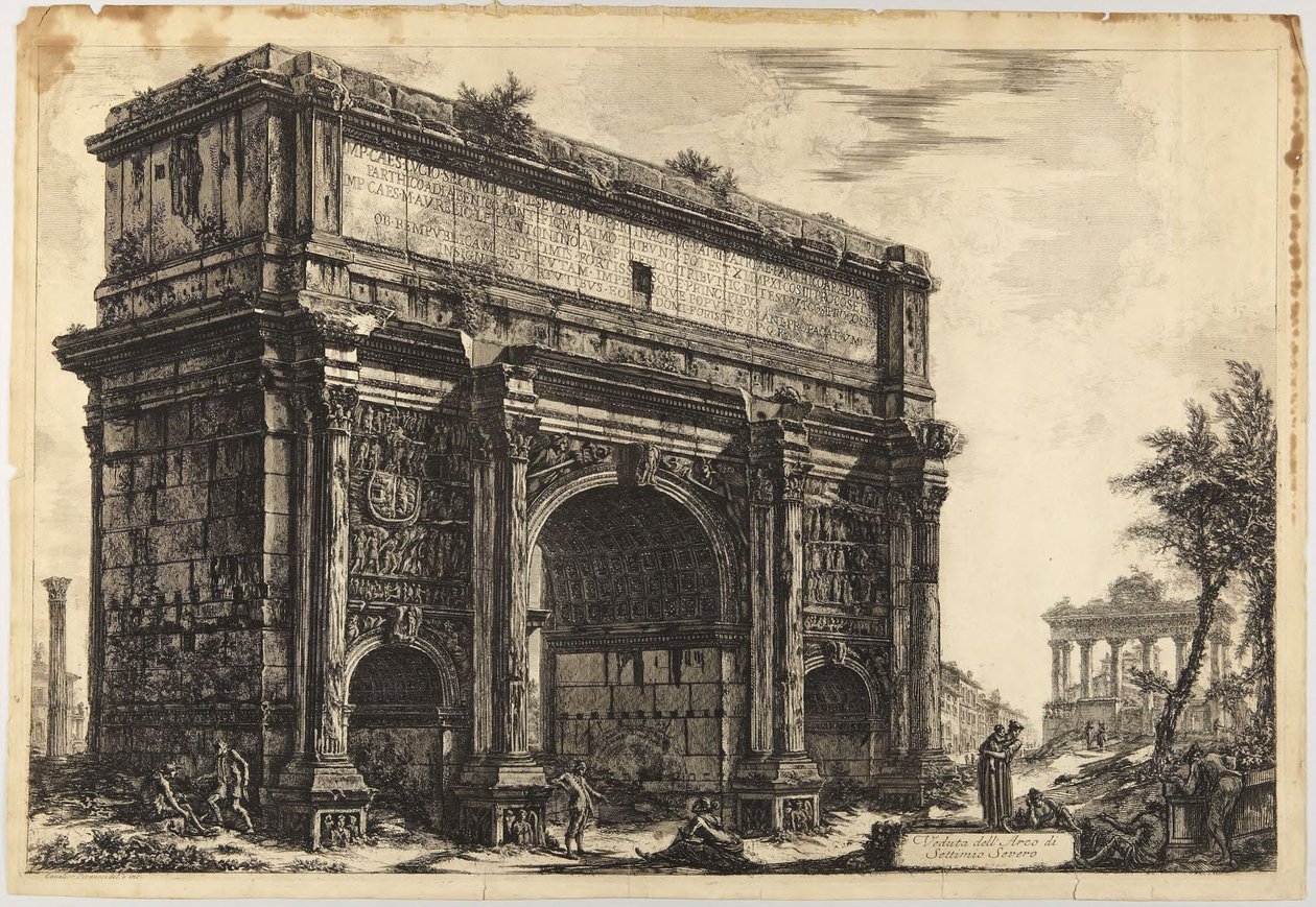 Septimius Severus-bågen av Giovanni Battista Piranesi