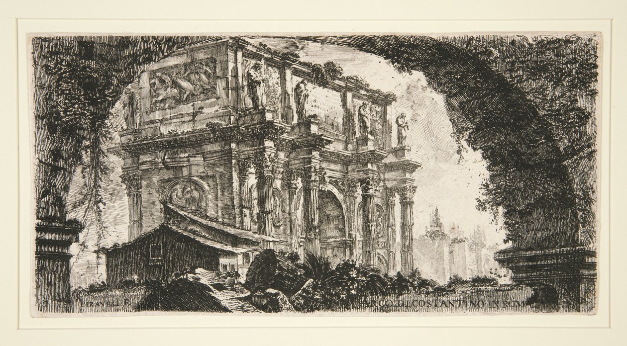 Konstantinbågen i Rom, ur Några vyer av triumfbågar och andra monument av Giovanni Battista Piranesi