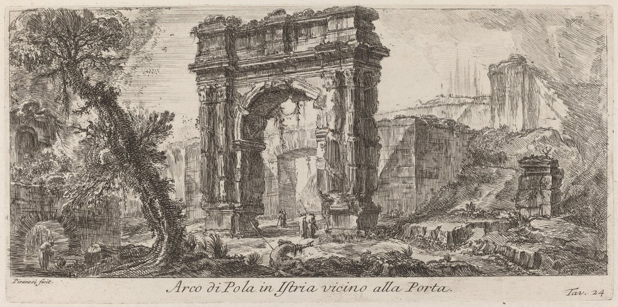 Pulas båge i Istrien av Giovanni Battista Piranesi