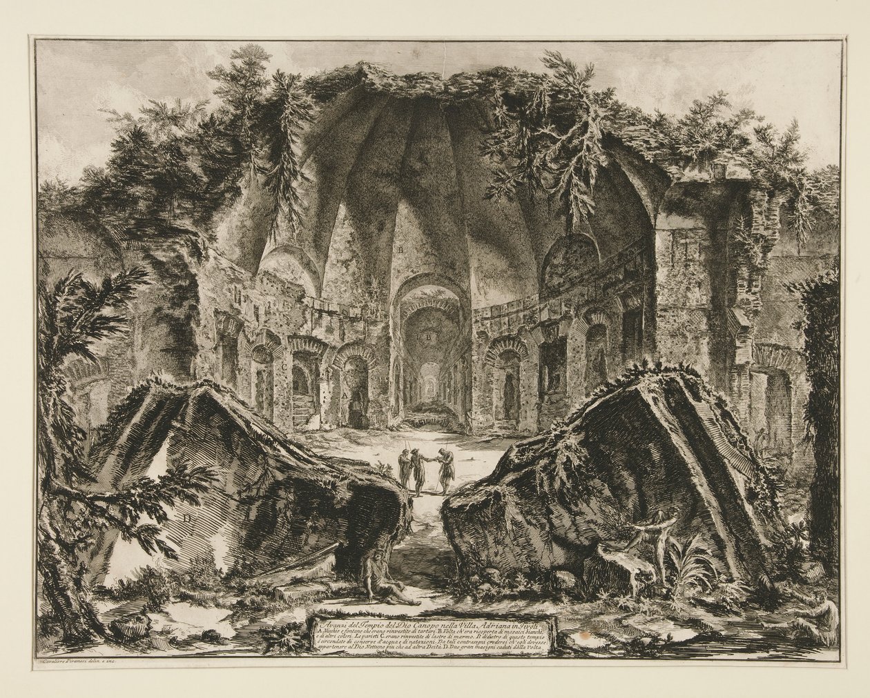 Rester av gudens tempel Canopus vid Hadrianus av Giovanni Battista Piranesi