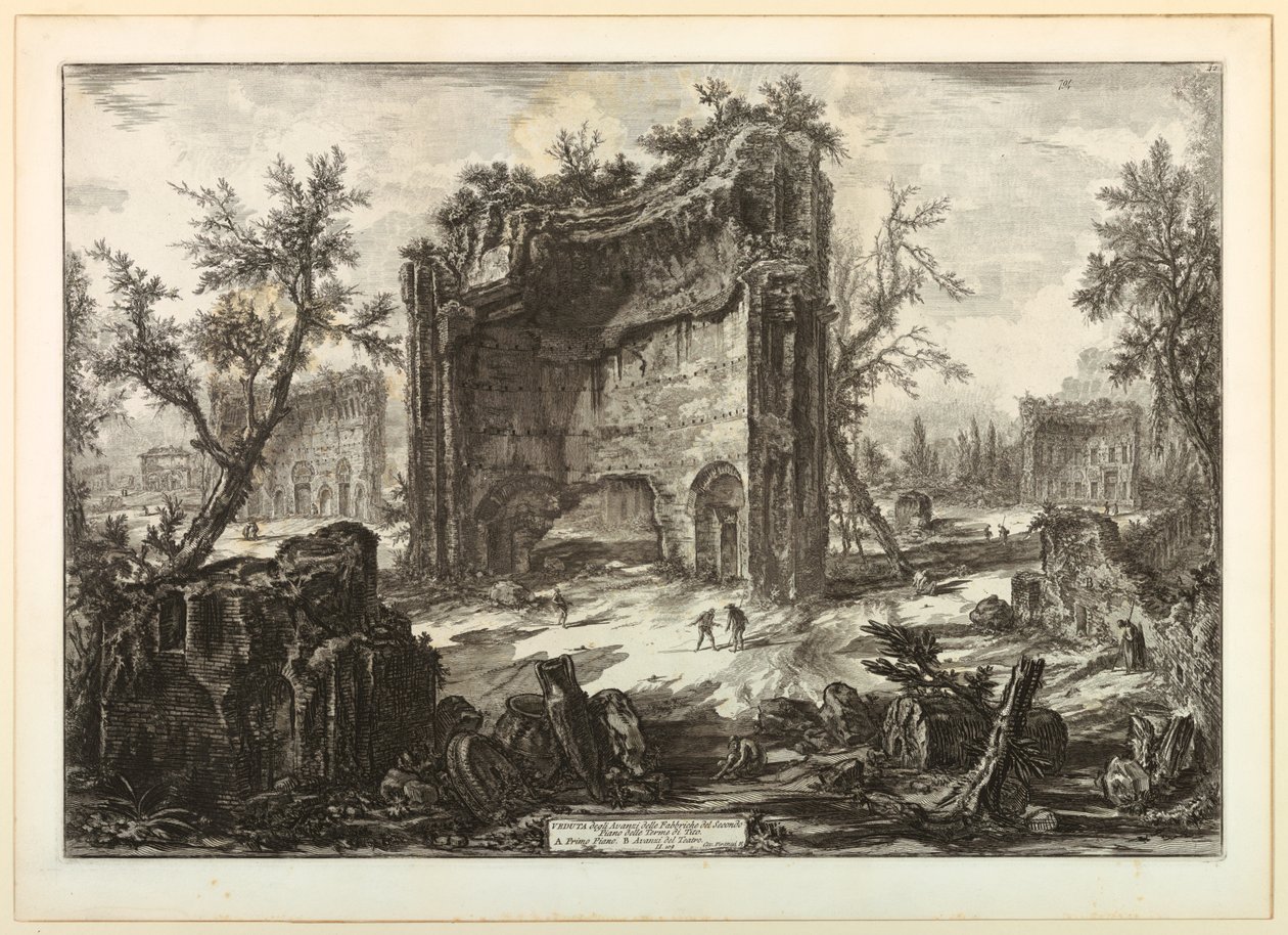 Trajanus bad av Giovanni-Battista Piranesi