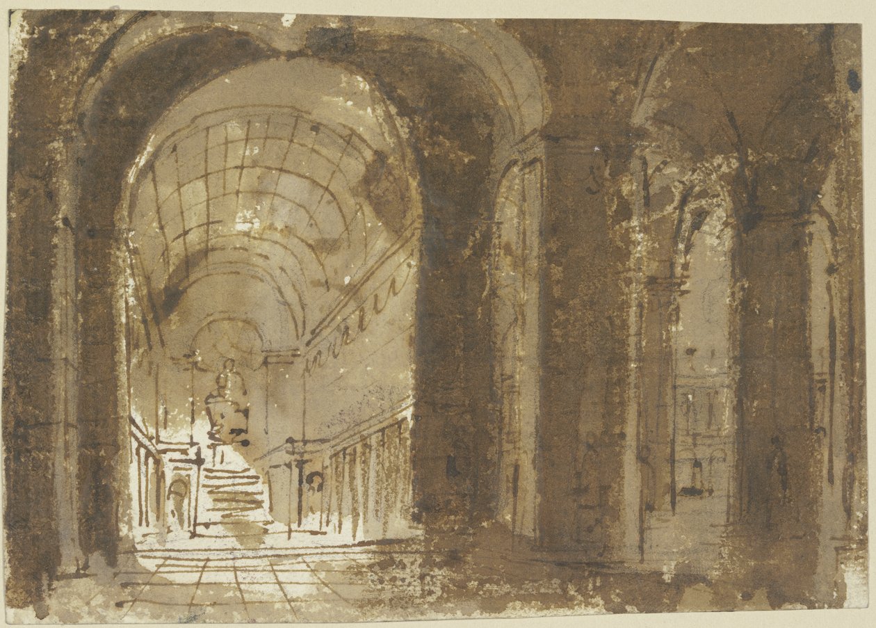 Kyrkointeriör av Giovanni Battista Piranesi