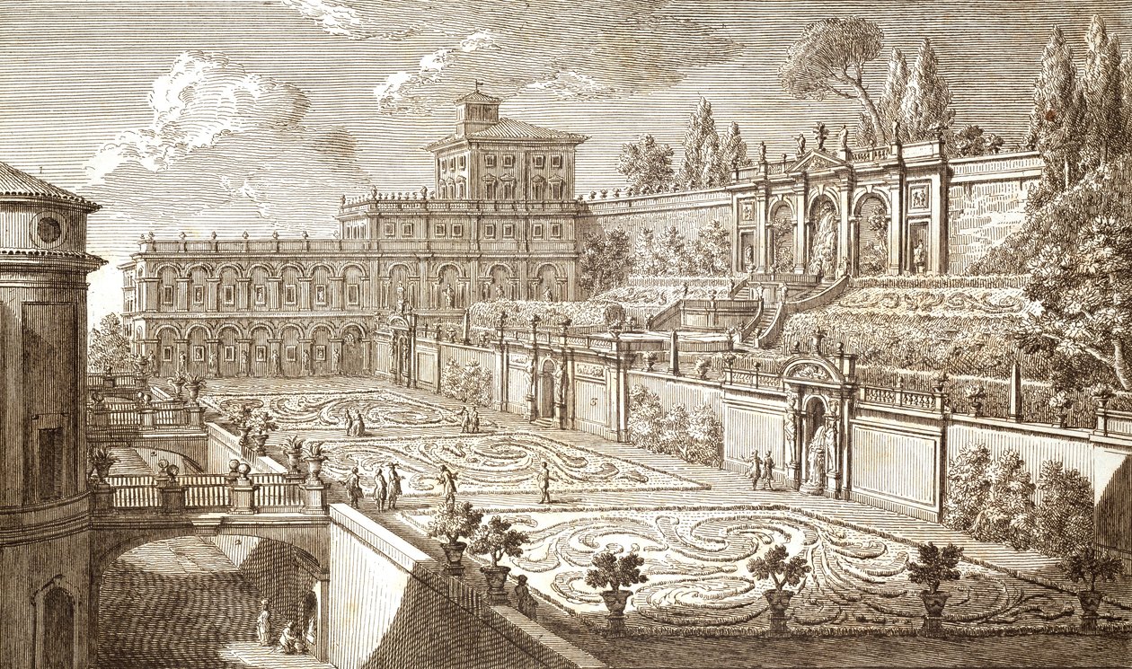 Colonna Gardens i Rom, av Giovanni Battista Piranesi (1720-1778) av Giovanni Battista Piranesi