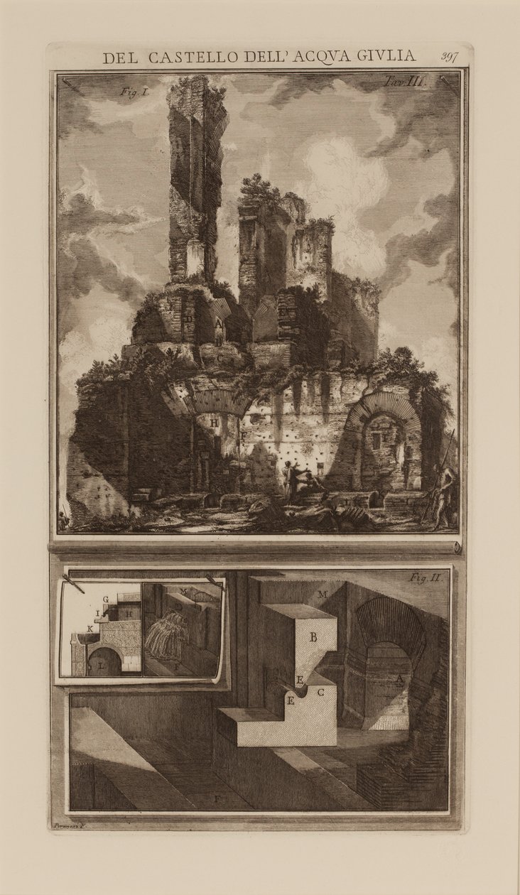 Angående fontänhuvudet i Acqua Giulia, Del Castello dell 