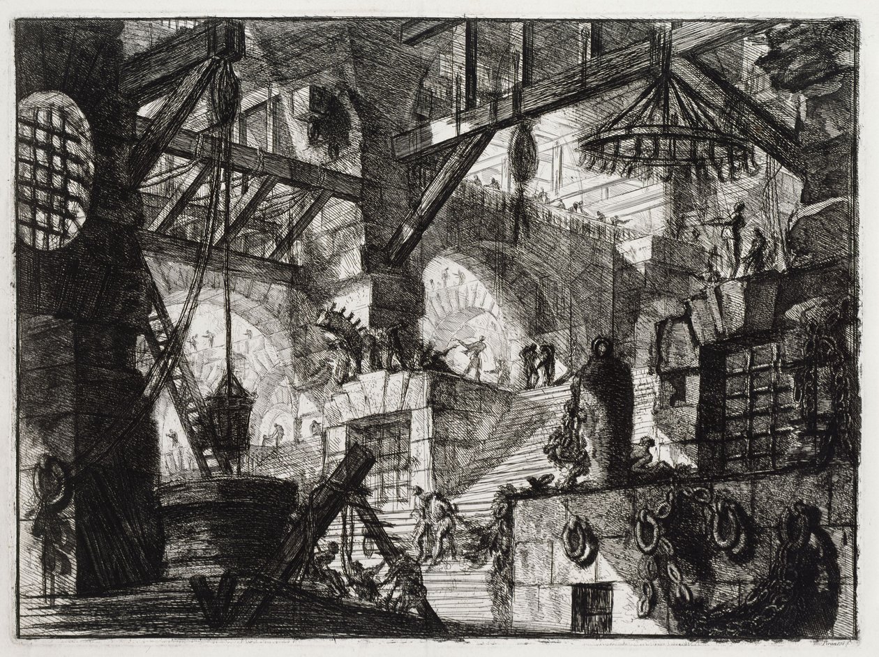 Brunnen med vinsch (blad 13 i: Carceri d