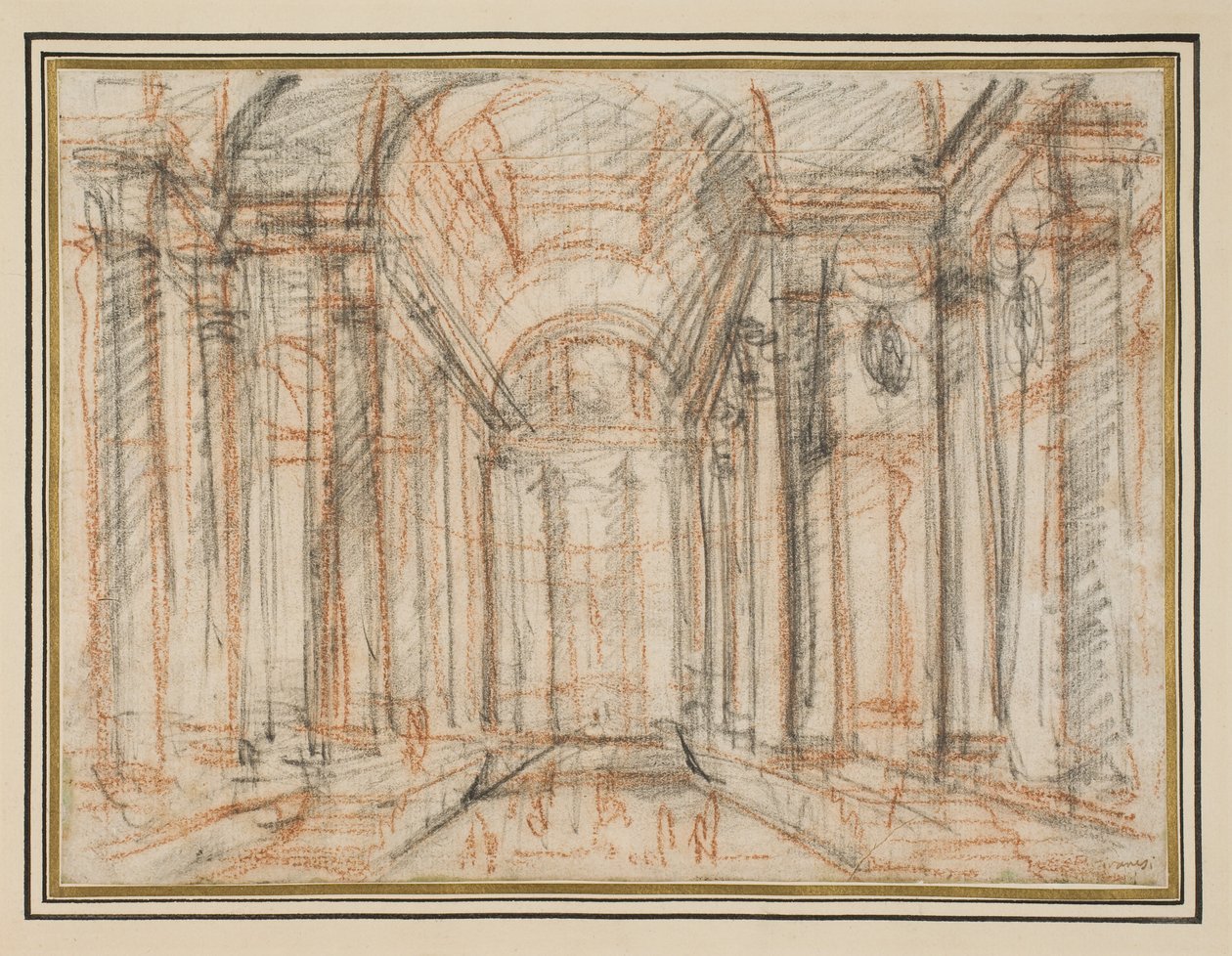 Fantasy baserad på Pantheons veranda av Giovanni Battista Piranesi