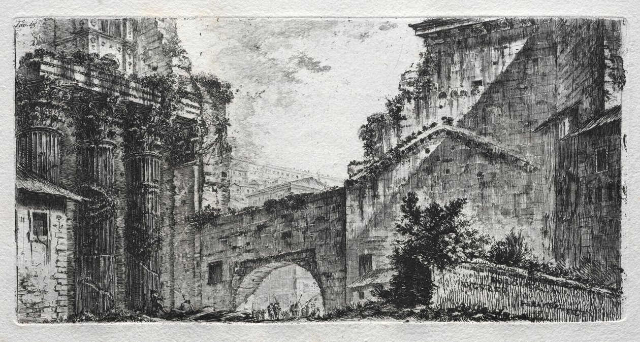 Augustus forum. av Giovanni-Battista Piranesi