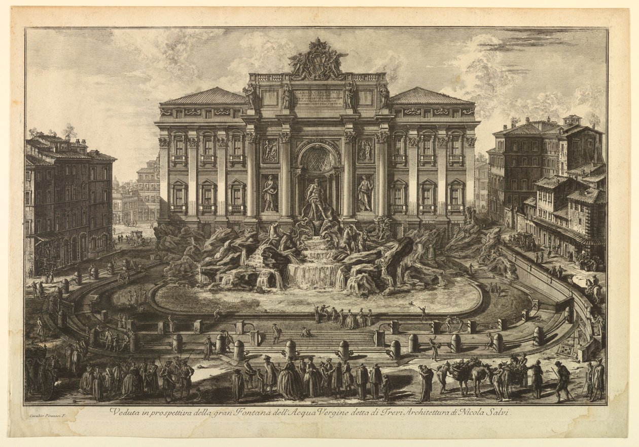 Fontänen i Trevi av Giovanni Battista Piranesi